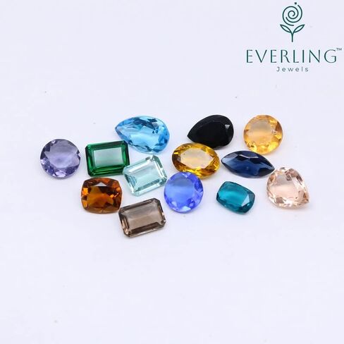 Mix lot of Glass Gemstone Topaz Faceted Cut Glass Gemstone, Loose DIY Jewelry Making Stone, Wholesale Loose lot in Carat Weight - 500 Carat in Saudi Arabia