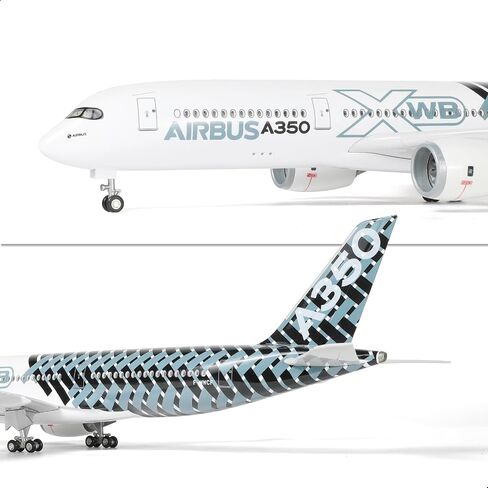 QIYUMOKE 1/144 Airbus A350 Delta Airlines 18.5 inchs Large Model Diecast Airplane Model Kits with Stand Sky Jumbo Airliner Collectible Model Kit for Aviation Enthusiast Gift in Saudi Arabia