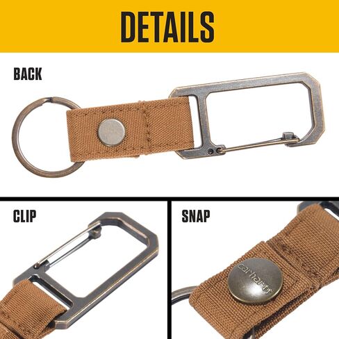Carhartt unisex-adult Key Keeper, Key Ring Holder With Self-locking Metal Gate Clip in Saudi Arabia