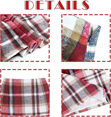 Womens Girl High Waisted Plaid Skirt Bodycon Pencil Skirts Fall Winter Wool Mini Skirt in Saudi Arabia