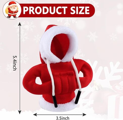Gear Shift Cover,Cute and Soft Shift Knob Cover for Car Christmas Decorations,Non-Slip Gear Shift Hoodie Christmas Car Decor Car Interior Accessories for Automatic Gear Shifter Protection (Red) in Saudi Arabia