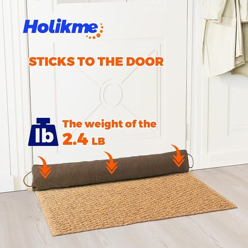 Holikme Weighted Door Draft Stopper 36inch, Heavy Duty Under Door Draft Blocker Bottom Door Seal Noise and Air, Door Guard Saving Energy, Black in Kuwait
