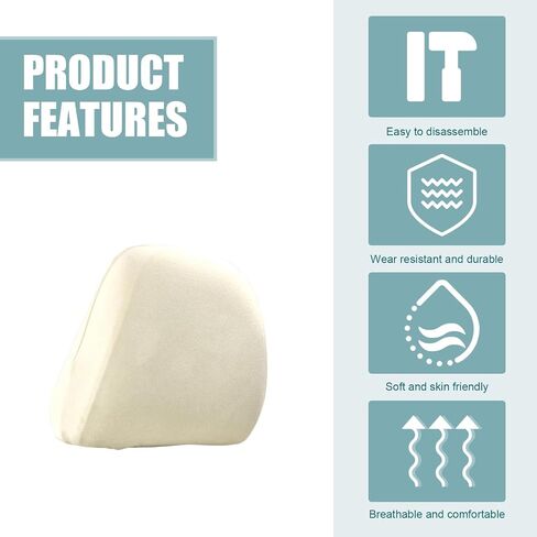 Pack-2 Car Seat Headrest Cover, Full Surround Soft Simple Seat Accessories, Car Thickened German Velvet Elastic Seat Protector, Universal for Most Cars (Beige) in Saudi Arabia