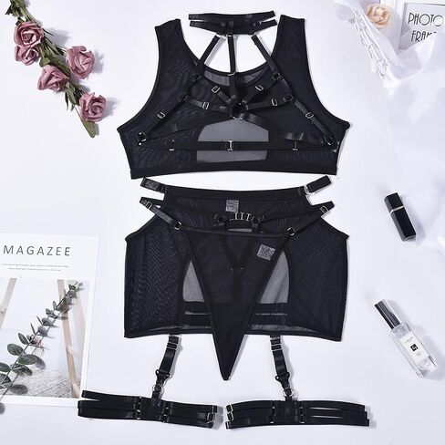 HHX Women Lingerie Sexy Lace Teddy Babydoll Fishnet Bodysuit Nightie in Saudi Arabia