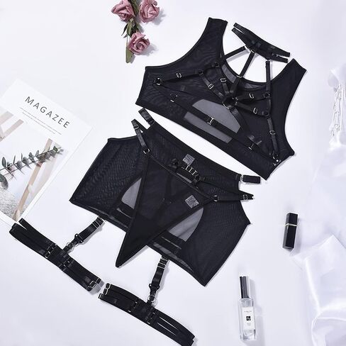 HHX Women Lingerie Sexy Lace Teddy Babydoll Fishnet Bodysuit Nightie in Saudi Arabia