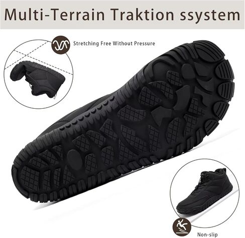 حذاء رجالي واسع عند أصابع القدم حافي القدمين للشتاء الدافئ للطقس البارد وأحذية الثلج المريحة in Kuwait