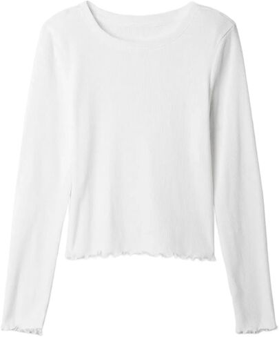 GAP Girls' Long Sleeve Ribbed Tee in Saudi Arabia