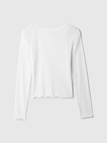 GAP Girls' Long Sleeve Ribbed Tee in Saudi Arabia