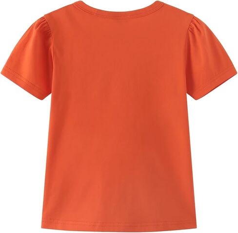 Noomelfish Girls Ruffle Heart T-Shirts Cute Short Sleeve Tee Tops (3-12 Years) in Saudi Arabia