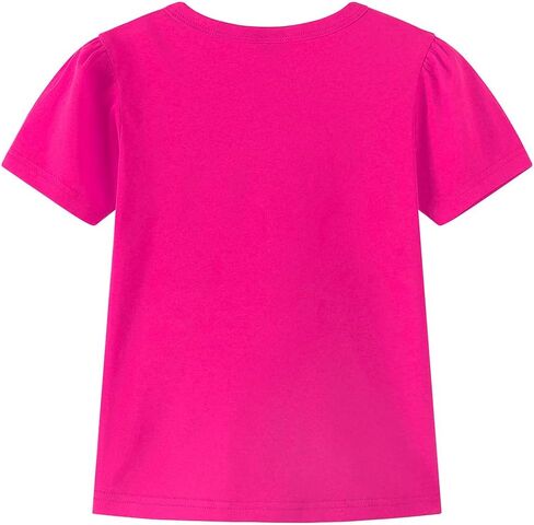 Noomelfish Girls Ruffle Heart T-Shirts Cute Short Sleeve Tee Tops (3-12 Years) in Saudi Arabia