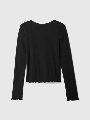 GAP Girls' Long Sleeve Ribbed Tee in Saudi Arabia
