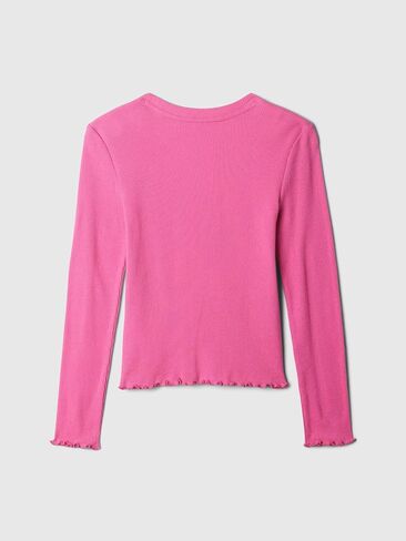 GAP Girls' Long Sleeve Ribbed Tee in Saudi Arabia