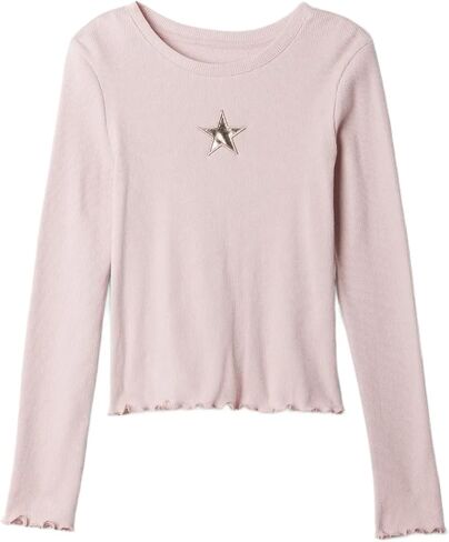 GAP Girls' Long Sleeve Ribbed Tee in Saudi Arabia
