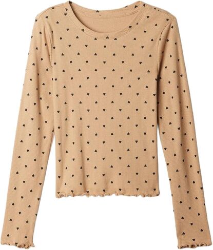 GAP Girls' Long Sleeve Ribbed Tee in Saudi Arabia