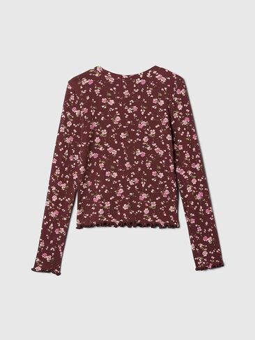 GAP Girls' Long Sleeve Ribbed Tee in Saudi Arabia