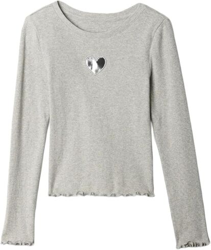 GAP Girls' Long Sleeve Ribbed Tee in Saudi Arabia