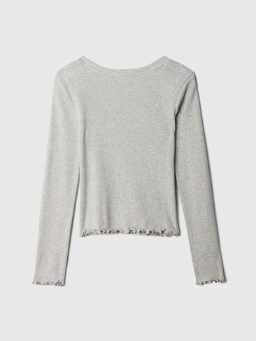 GAP Girls' Long Sleeve Ribbed Tee in Saudi Arabia