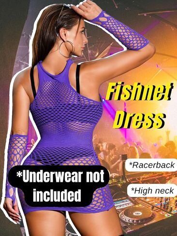 Kaei&Shi Fishnet Dress,Sexy Rave Outfits for Women Festival,Plus Size Lingerie Dresses Date Night Club in Kuwait