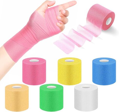 Pre Wrap Tape Athletic,3 Rolls Turquoise Prewrap Headbands for Hair,Foam Underwrap Sports Wrap in Saudi Arabia