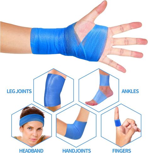 Pre Wrap Tape Athletic,3 Rolls Turquoise Prewrap Headbands for Hair,Foam Underwrap Sports Wrap in Saudi Arabia