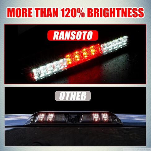 RANSOTO LED ضوء الفرامل الثالث متوافق مع Chevy Silverado GMC Sierra 1500 2500 3500 HD 1999 2000 2001 2002 2003 2004 2005 2006 2007 مصباح البضائع ارتفاع جبل وقف الضوء in Kuwait