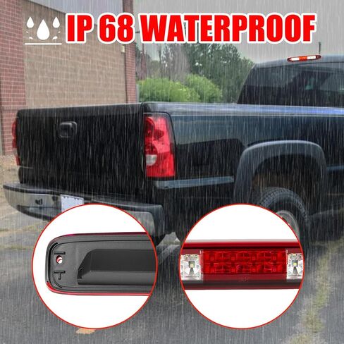 RANSOTO LED ضوء الفرامل الثالث متوافق مع Chevy Silverado GMC Sierra 1500 2500 3500 HD 1999 2000 2001 2002 2003 2004 2005 2006 2007 مصباح البضائع ارتفاع جبل وقف الضوء in Kuwait