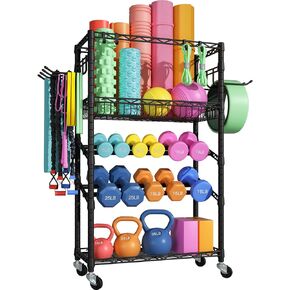 FUTASSI Dumbbells Rack Storage Rack, Portable Home Gym Storage, Yoga Mat Storage and Weight Rack Organizers for Gym Studio