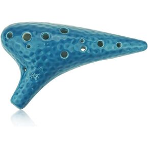 OcarinaWind® "Ocean Wave" Professional 12 Hole Ceramic Ocarina Collectible,ice Crack Craft,alto C