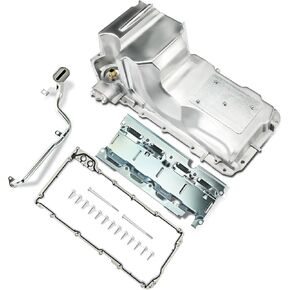 A-Premium Rear Sump Engine Oil Pan Kit with Gasket Compatible with Chevy Silverado 1500 2500 HD, Tahoe, Suburban, Express & GMC Sierra 3500 HD, Yukon & Cadillac Escalade, LS1 LS2 LS3 LS6 LQ4 LY6 L92