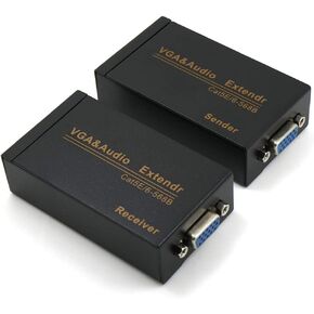 VGA Extender Over Cat6 up to 328ft / 100M VGA Extension Adapter Over RJ45 Ethernet Cable (1 Transmitter + 1 Receiver) in Saudi Arabia