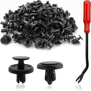 100PCS Door Panel Retainer Clips 8mm Retainer Clip Compatible with GrandCheroKe, Chrysler Cirrus Dodge with 1Pcs Fastener Remover 6503204