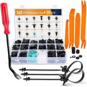 GOOACC 1125Pcs Bumper Clips Car Retainer Clips - 26 Most Popular Sizes Plastic Push Rivets Fender Clips Door Trim Panel Clip Set for Toyota GM Ford Honda Chevy