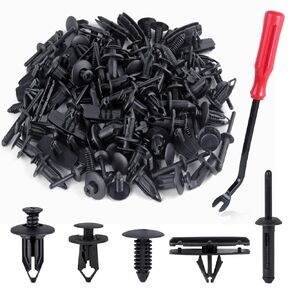 UNIGT 6 in 1 Bumper Retainer Clips with Fastener Remover Compatible with Jeep Wrangler Chrysler Dodge Ram Plastic Rivets Replace# 6506007AA / 6502625/6503598-121Pcs