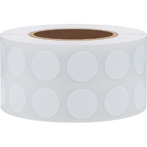 Hybsk White Color Coding Dot Labels Round Semi Gloss Paper Stickers Adhesive Label (1.5 inch)