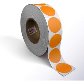 Kenco Color Coding Circle Dot Sticker Labels on a roll (Silver FOIL, 1 INCH 1000 Stickers)