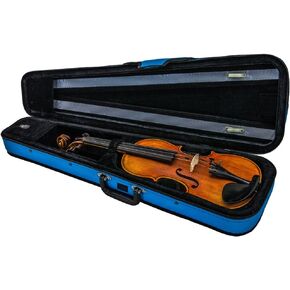 Sky Lightweight Full Size 4/4 Triangular Violin Case Blue Color