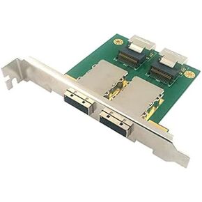 NFHK Dual Ports Mini SAS SFF-8088 to SAS 36Pin SFF-8087 PCBA Female Adapter with PCI Bracket