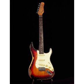 KGD Relic Electric Guitar,Roasted Maple Neck and Rosewood fingerboard,Bone Nut,6-String Relic Guitar,Professional/Full Size/Electric Guitars for Adults