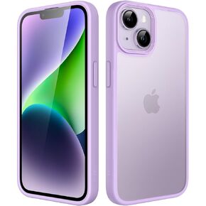 JETech Matte Case for iPhone 14 6.1-Inch, Shockproof Military Grade Drop Protection, Frosted Translucent Back Phone Cover, Anti-Fingerprint (Black)