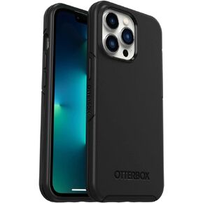 OtterBox iPhone 13 Pro (ONLY) Symmetry Series Case - BLACK, ultra-sleek, wireless charging compatible, raised edges protect camera & screen