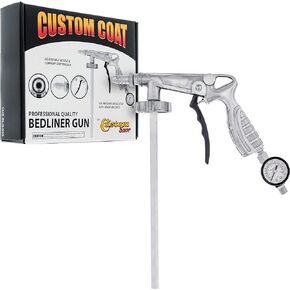 Custom Coat Professional Quality Bedliner Application Gun with Regulator - Fits 1 Liter U-Pol Raptor Bottles