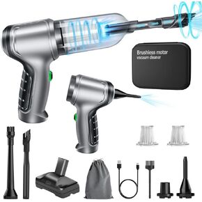 Car Vacuum High Suction Power 15000 PA Brushless Motor 3 in 1Wireless Handheld Vacuum Cleaner Mini Vacuum for Car Cordless Rechargeable Portable Vacuum for Men Women Vehicle Home Keyboard