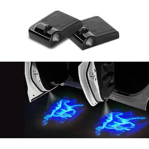 2Pcs Car Door Lights Logo Projector, Wireless LED Car Door Paste Welcome Courtesy Light, Holeless Magnet Sensor Ghost Shadow Welcome Lamp, Universal Car Door Courtesy Lights for All Car Models