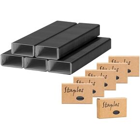 Colored Staples Set Colorful 26/6 Standard Staples for Desk Manual Stapler, 1000 Per Color, Total 6000 for Office and Study Supplies (6 Pack, Colored)