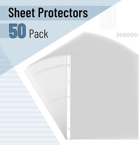 السيد Pen- واقيات الأوراق، 8.5 × 11 بوصة، 50 حزمة، سمك 0.04 مم، واقيات الصفحات، واقيات الصفحات الشفافة لـ 3 مجلدات حلقية، أكمام بلاستيكية شفافة، أكمام مجلدة، لوازم العودة إلى المدرسة in Kuwait