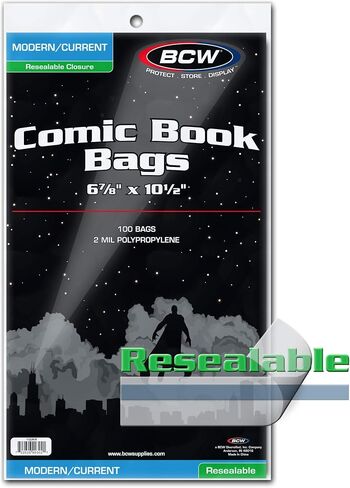 BCW Current Re-Sealable Comic Book Bags (100 Count) in Saudi Arabia