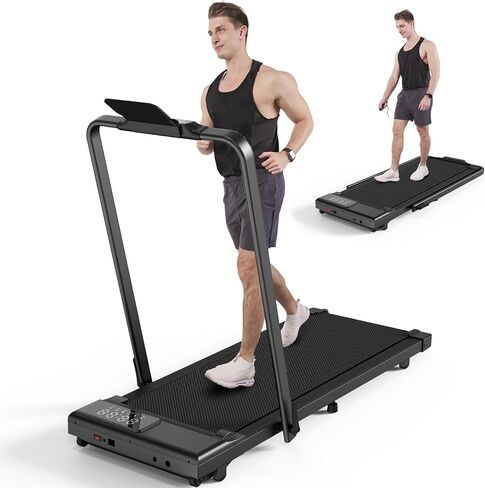 3 in 1 Walking Pad Treadmill- 3.0HP Folding Treadmills for Home Easy to Store, 300LBs Capacity Under Desk Treadmill Free Installation and Low Noise for Office Work in Saudi Arabia