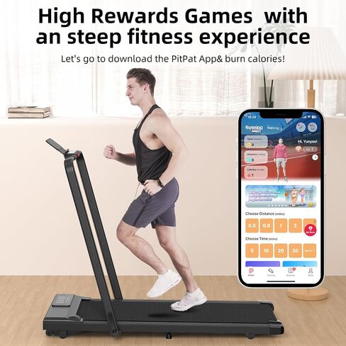 3 in 1 Walking Pad Treadmill- 3.0HP Folding Treadmills for Home Easy to Store, 300LBs Capacity Under Desk Treadmill Free Installation and Low Noise for Office Work in Saudi Arabia