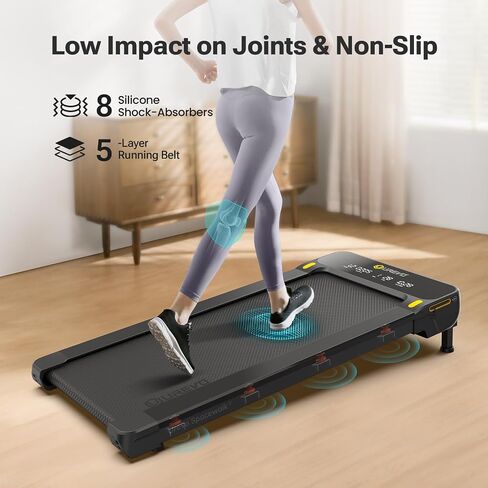 UREVO Walking Pad with Auto Incline, Max 9% 3 Stage Incline Under Desk Treadmill, 2.5HP Inclined Walking Treadmill for Home with Remote Control and LED Display in Kuwait