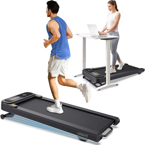 UREVO Walking Pad Treadmill with Auto Incline, Under Desk Treadmill, Treadmills for Home Office, with 9 Level Incline, APP Control in Saudi Arabia